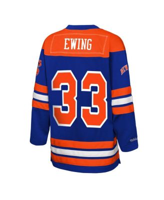 Big Boys and Girls Patrick Ewing Blue New York Knicks Maxxed Out 2.0 Fashion Hockey Jersey