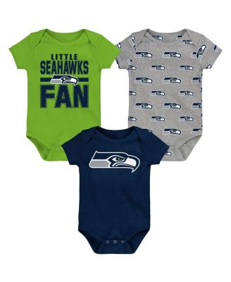 Outerstuff - Baby Boys and Girls Seattle Seahawks Little Tike 3-Piece Bodysuit Set
