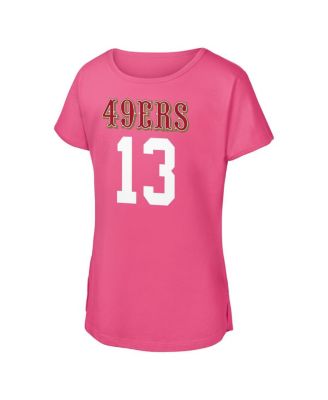 Big Girls Brock Purdy Pink San Francisco 49ers Player Name Number T-Shirt