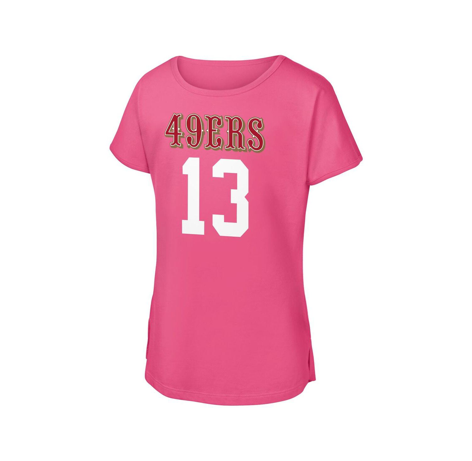 Big Girls Brock Purdy Pink San Francisco 49ers Player Name & Number T-Shirt