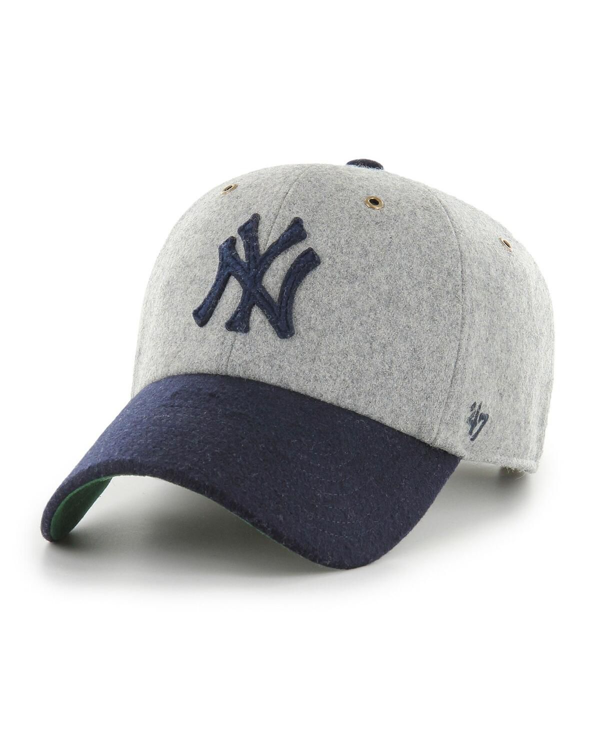 Мужская серая шерстяная шляпа New York Yankees Golden Age из шерсти с регулируемой степенью очистки