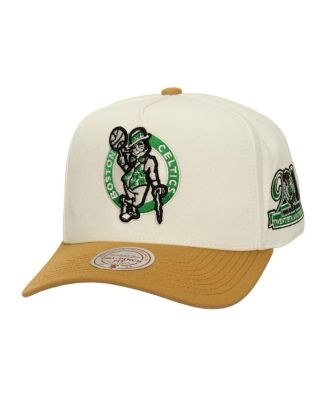 Mitchell & Ness - Men's Cream Boston Celtics Ochre Dusted Double Two-Toned Pro Crown Adjustable Hat