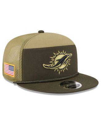 New Era - Men's Dark Green Miami Dolphins 2025 Salute to Service Split Panel 9FIFTY Snapback Hat