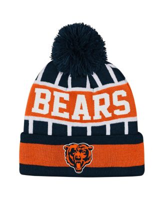 Outerstuff - Big Boys and Girls Navy Chicago Bears Go Fast Cuffed Knit Hat with Pom