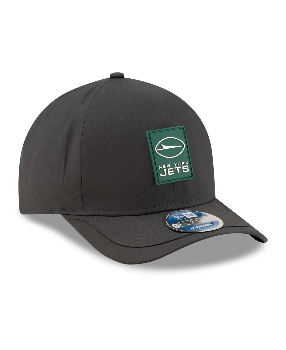 New Era Men's Charcoal New York Jets 2025 Sideline Cold Weather 9FORTY M-Crown Adjustable Hat
