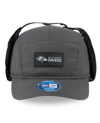 Men's Charcoal Baltimore Ravens 2025 Sideline Cold Weather Runner Dog Ear Adjustable Hat