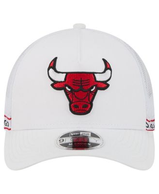 Men's White Chicago Bulls Featherweight Team Tape 9FORTY M-Crown A-Frame Adjustable Hat