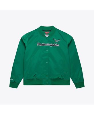 Women's Kelly Green Philadelphia Eagles Full-Snap Satin Jacket