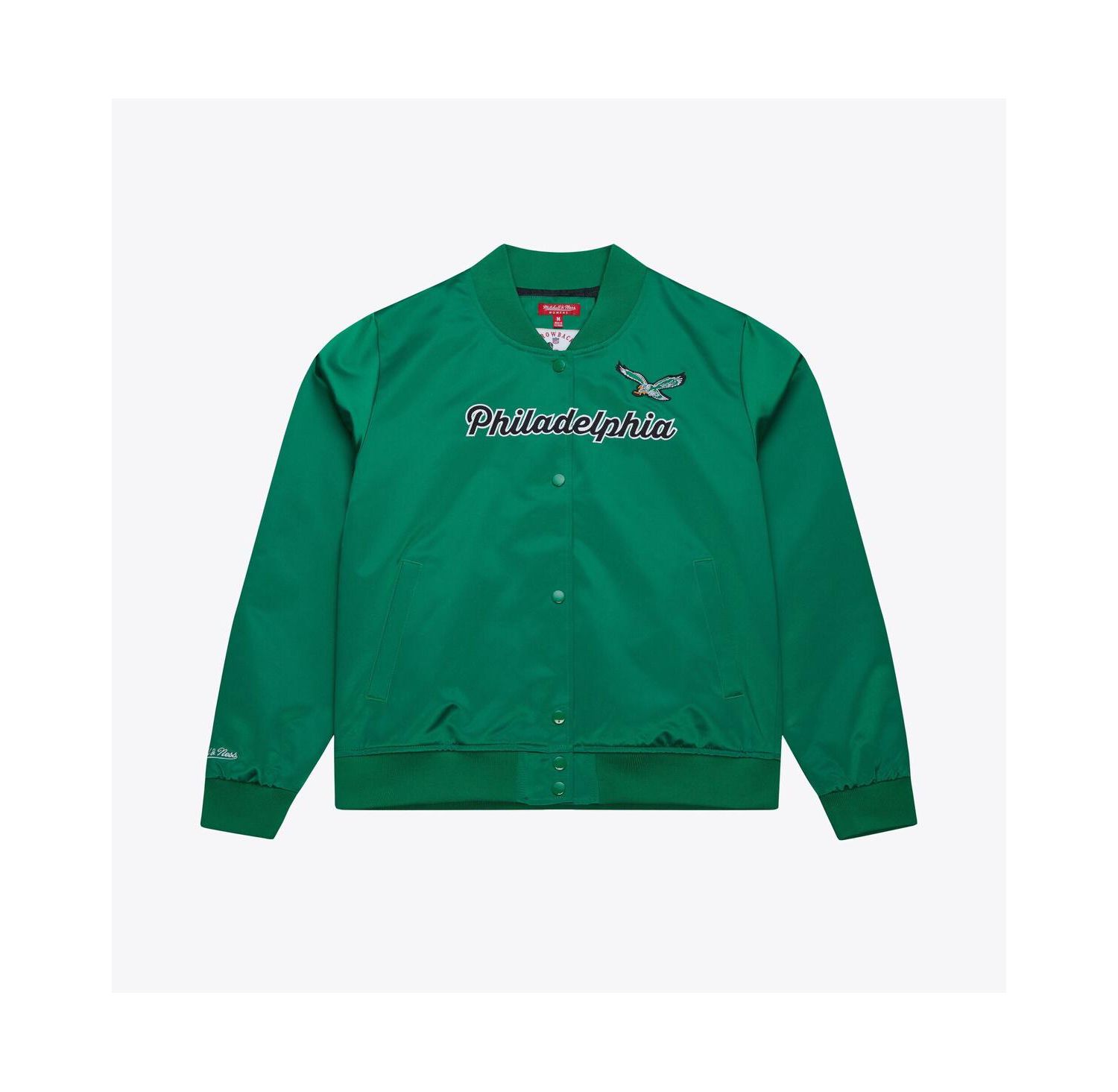 Women's Kelly Green Philadelphia Eagles Full-Snap Satin Jacket