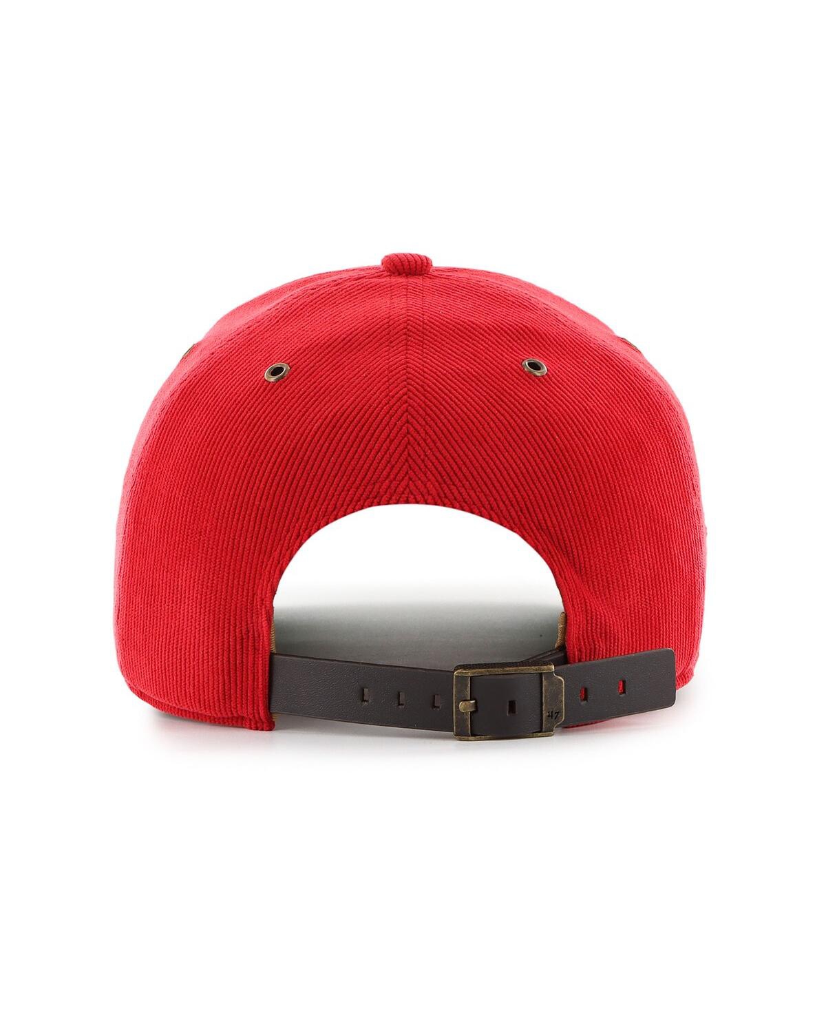 47 Brand Men's And Women's Scarlet Ohio State Buckeyes Collections Golden Age Corduroy Hitch Adjustable Hat In Red