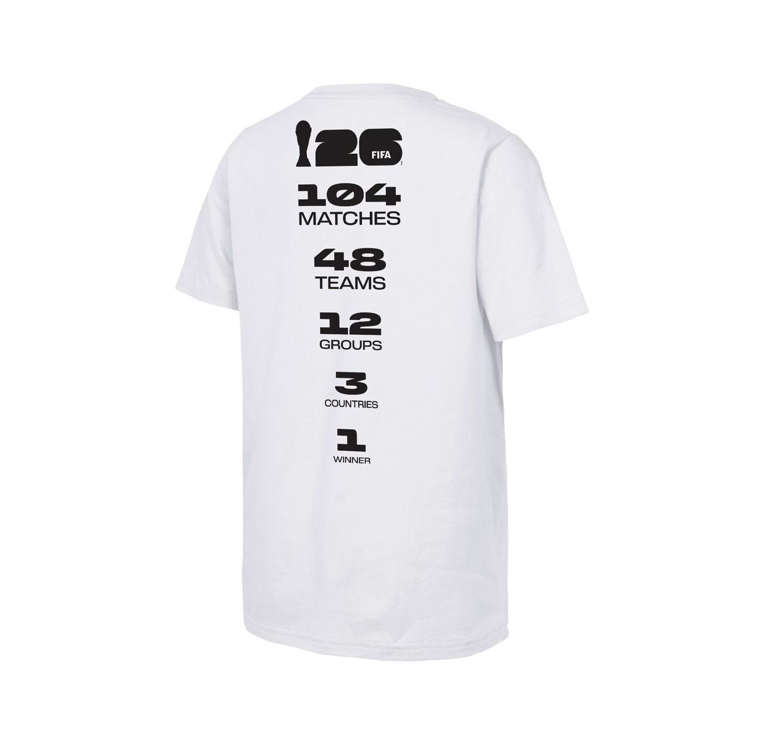 Big Boys and Girls White FIFA World Cup 2026 Graphic T-Shirt