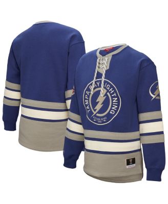 Women's Blue Tampa Bay Lightning Heritage Lace-Up Pullover Sweatshirt