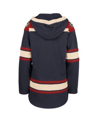Women's Navy Columbus Blue Jackets Superior Lacer Pullover Hoodie