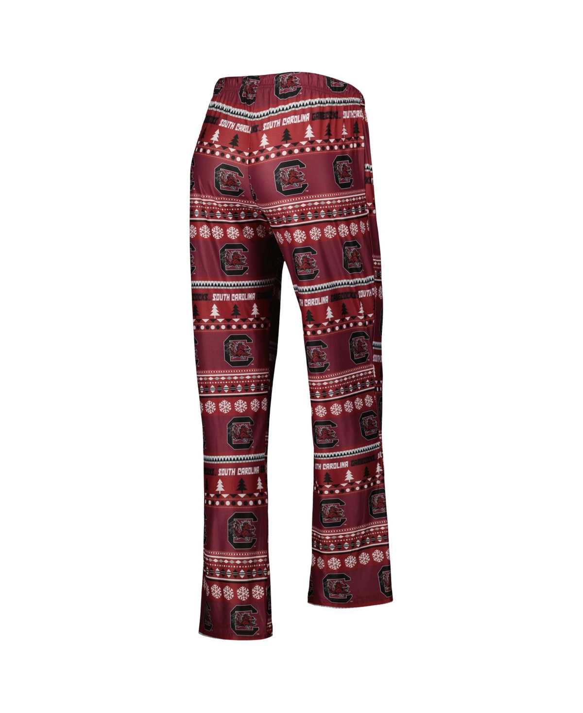 Concepts Sport Women's 2-piece Garnet South Carolina Gamecocks Holiday Long Sleeve Top And Pants Sleep Set In Burgundy
