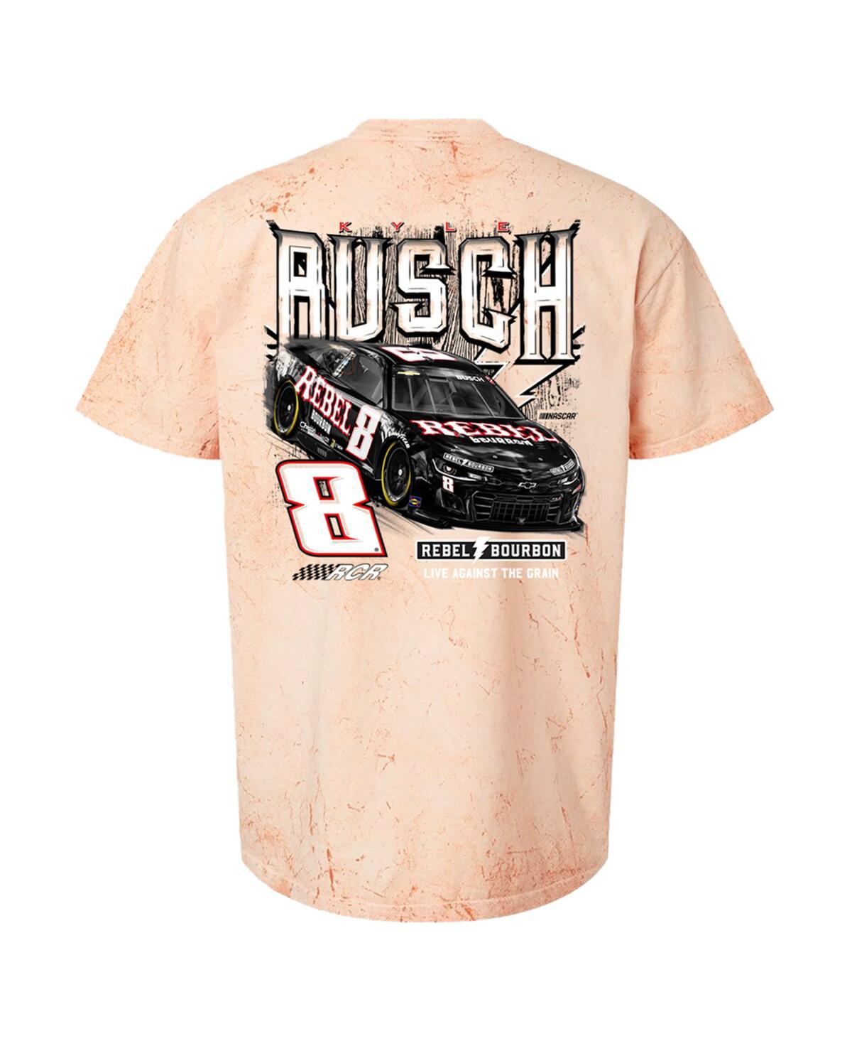 Richard Childress Racing Team Collection Men's Light Brown Kyle Busch Rebel Bourbon Car Tie-dye T-shirt In Neutral
