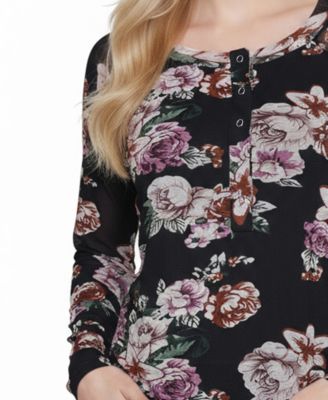 Women's Long Raglan Sleeve Mesh Top