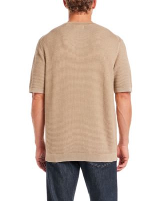 Men's Short-Sleeve Brick Crewneck Sweater