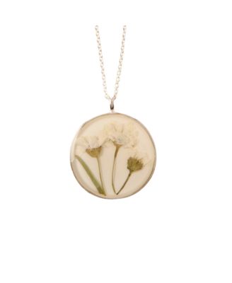 Uncommon Goods Birth Flower Pendant Necklace in Sterling Silver - January 48$