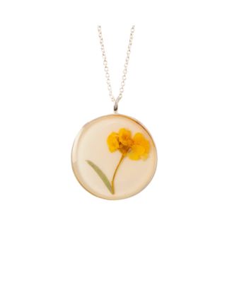 Uncommon Goods Birth Flower Pendant Necklace in Sterling Silver - November