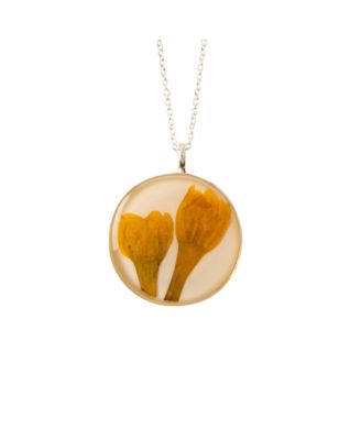 Birth Flower Pendant Necklace in Sterling