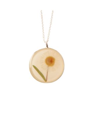 Uncommon Goods Birth Flower Pendant Necklace in Sterling Silver - April
