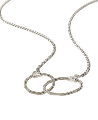 Interlocking Guitar String Circles Steel Pendant Necklace