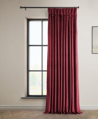 Extra Wide Heritage Plush Velvet Room Darkening Curtain