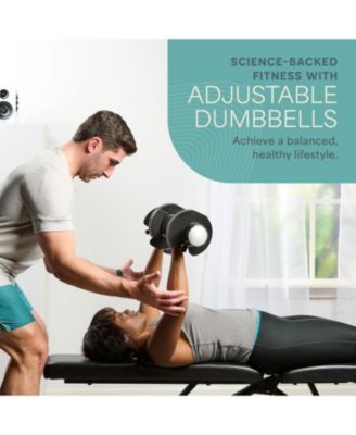 Adjustable Dumbbells Set with Rack - Compact 5-in-1 Hand Weights for Home Gym, Quick Adjust, Secure Grip