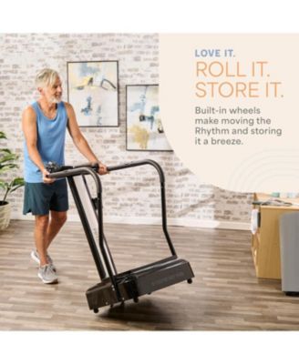 Rhythm Vibration Plate with handles, 99 speed levels, heart rate sensor, and phone holder for full-body recovery and improved circulation.