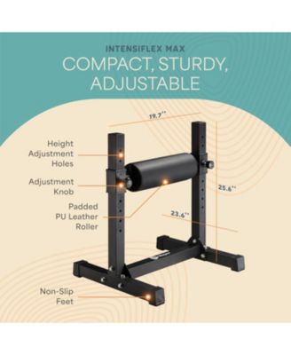 Durable Bulgarian Split Squat Stand – Lightweight, Stable, 7 Adjustable Heights & Comfortable Padding