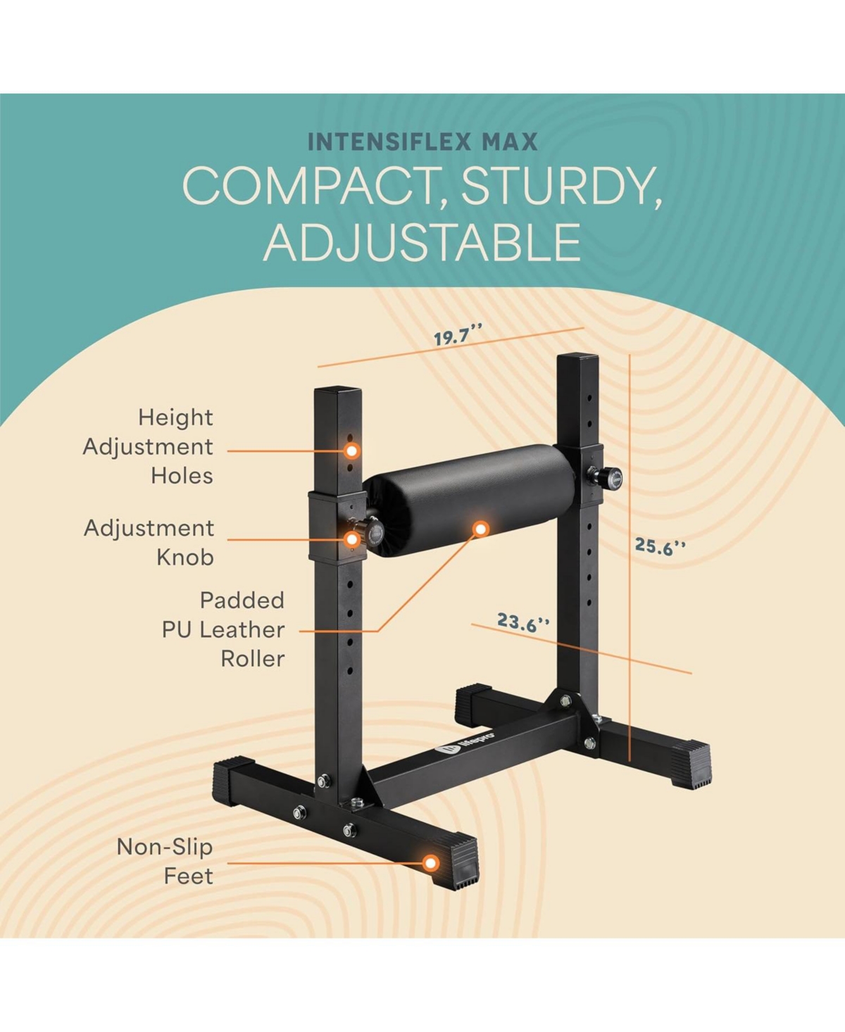 LifePro Durable Bulgarian Split Squat Stand – Lightweight, Stable, 7 Adjustable Heights & Comfortable Padding