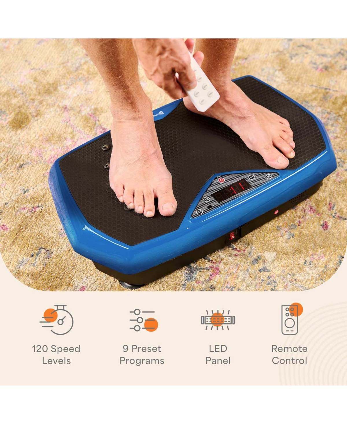 LifePro Vibration Plate with Magnetic Acupoints – Full Body Workout & Lymphatic Drainage Machine