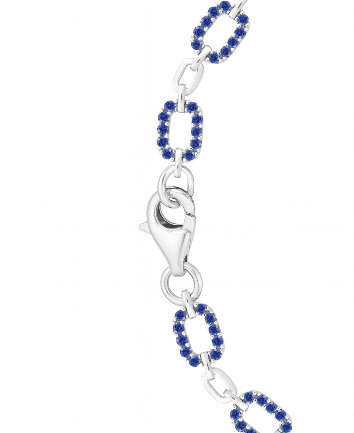 Macy's Lab-grown Ruby (2 Ct. T.w.) Bracelet In Sterling Silver (also In Sapphire) In Black