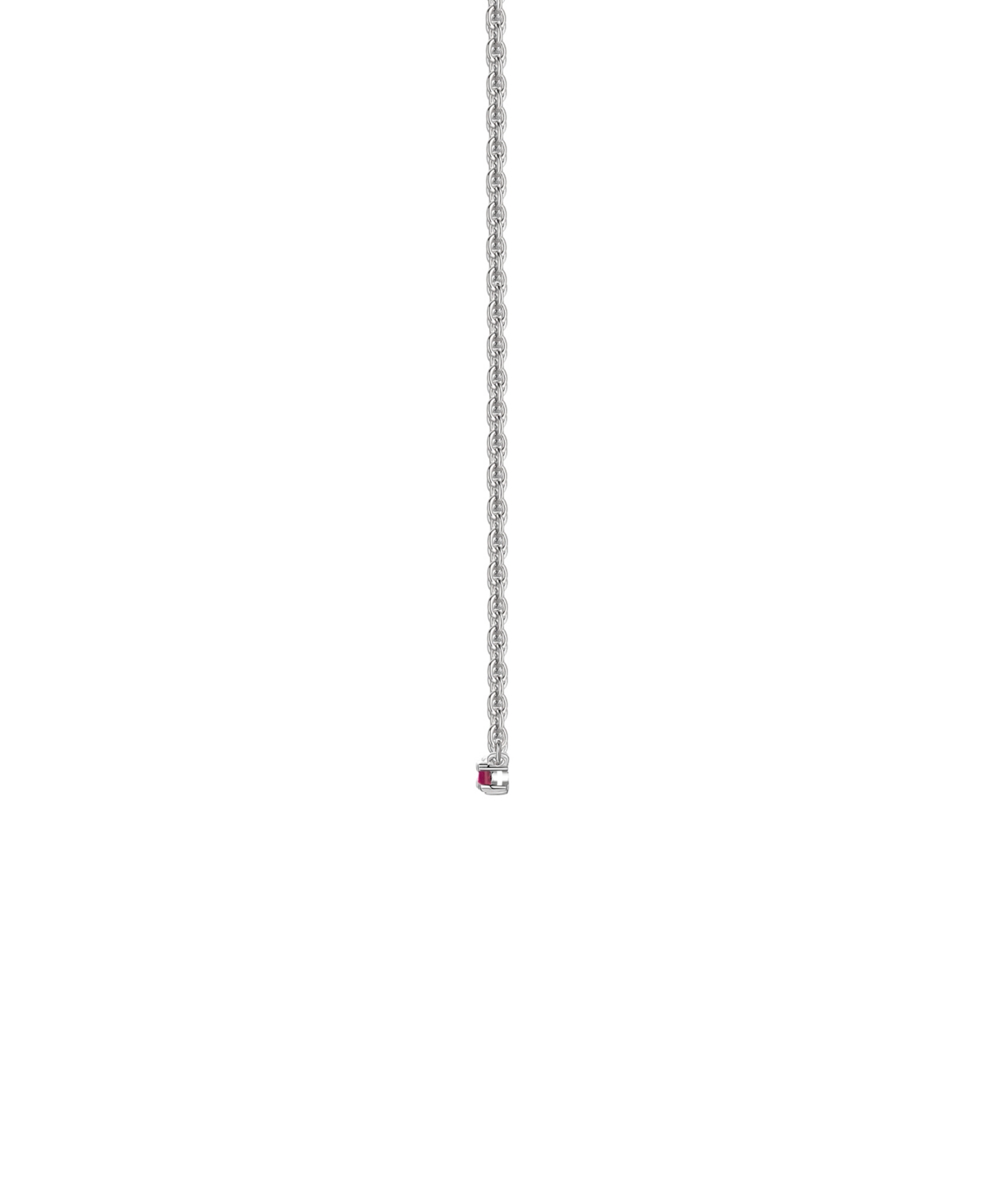 Macy's Lab-grown Sapphire (5/8 Ct. T.w.) Necklace In Sterling Silver (also In Multi-stone) In Metallic