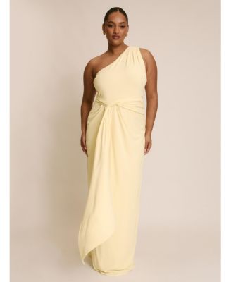 Women's One Shoulder Drape Stretch Bridesmaid Dress