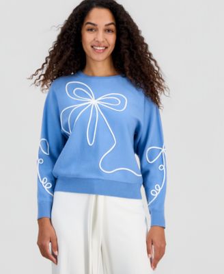 Women's Soutache Bow Crewneck Sweater