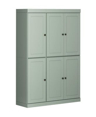 100% Solid Wood Pantry Cabinet with Shaker Doors, Adjustable Shelves, 48.5" Wide, 71.5" Tall
