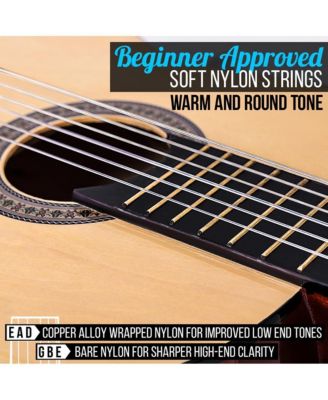 36" 3/4 Scale Classic Guitar Kit with Digital Tuner & Accessories - PGACLS82