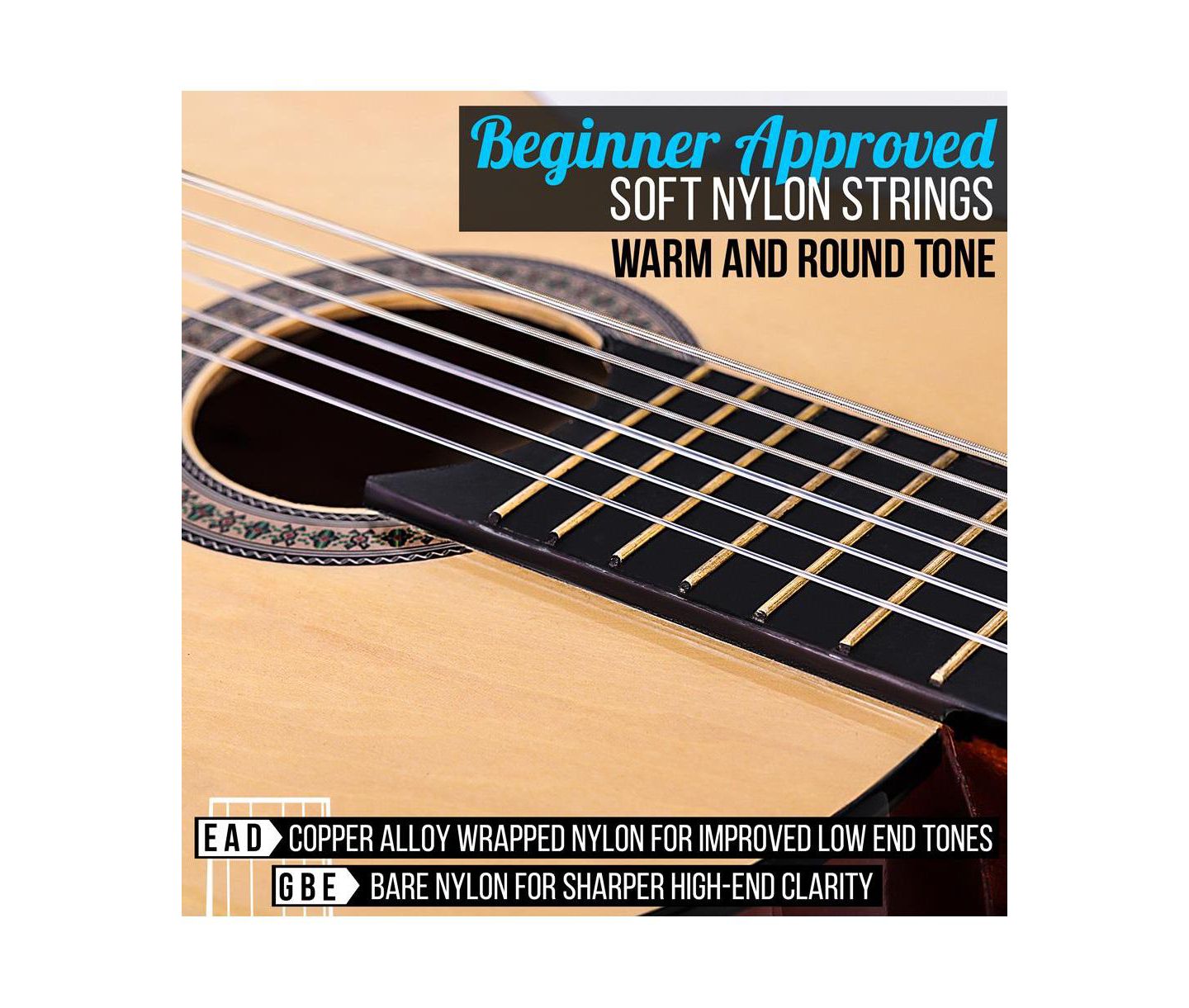 Детские игрушки Pyle 3/4 Scale Classic Guitar Kit with Digital Tuner, Ages 8-13 — фото 9