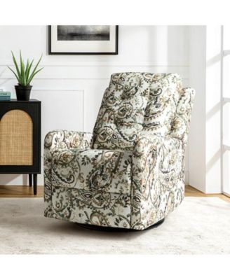 Arlette Transitional Swivel Recliner with Metal Base