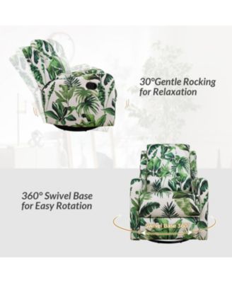 Arlette Transitional Swivel Recliner with Metal Base