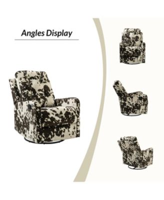 Arlette Transitional Swivel Recliner with Metal Base