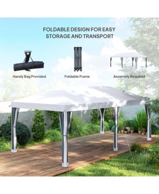 10' x 20' Pop Up Canopy with 6 Sidewall Mesh Nettings,