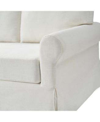 Israel Traditional Slipcovered Sofa with Solid Leg