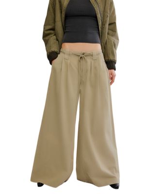 Free People - Women's Julien Wide Leg Pull-On Chino Pants