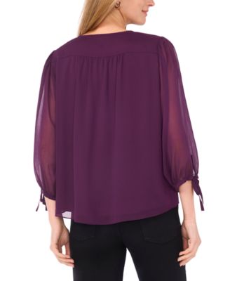 Women's Crewneck Tie-Sleeve Top