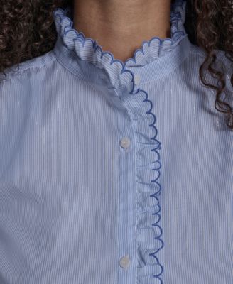 Women's Long-Sleeve Collared Top