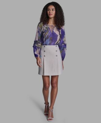 Women's Long-Sleeve Tie Detail Pull-On Top