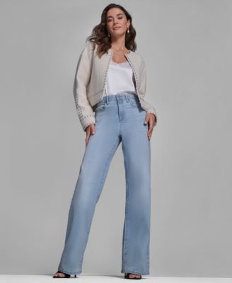 Women's Wide Leg Mid Rise Jeans