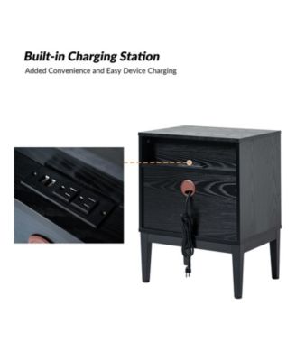 Modern Apakah 25" Tall 2-Drawer End Table